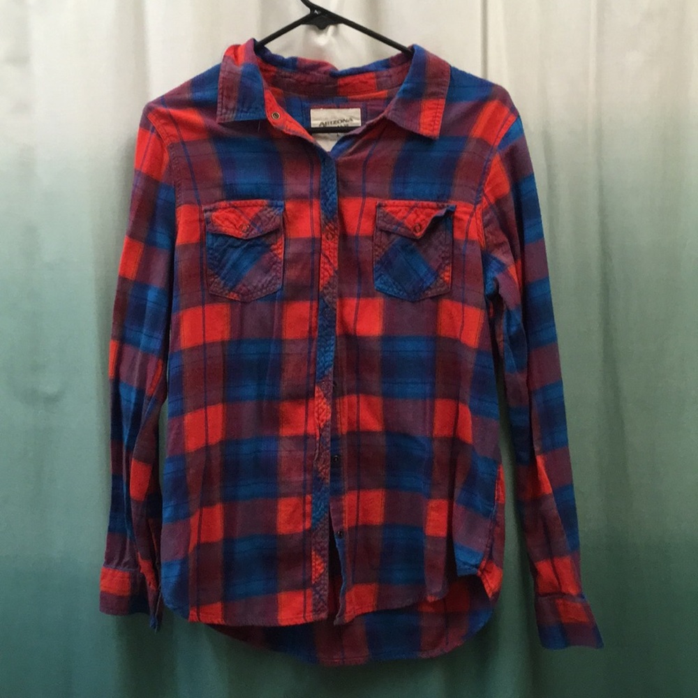 Arizona Jean Co. red and blue flannel (size lg)
